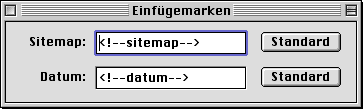 Dialog Einfügemarken Mac OS 9