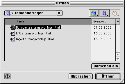Dialog Einfügemarken Mac OS 9